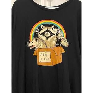 Black “Adopt a Cat” Tee XXL